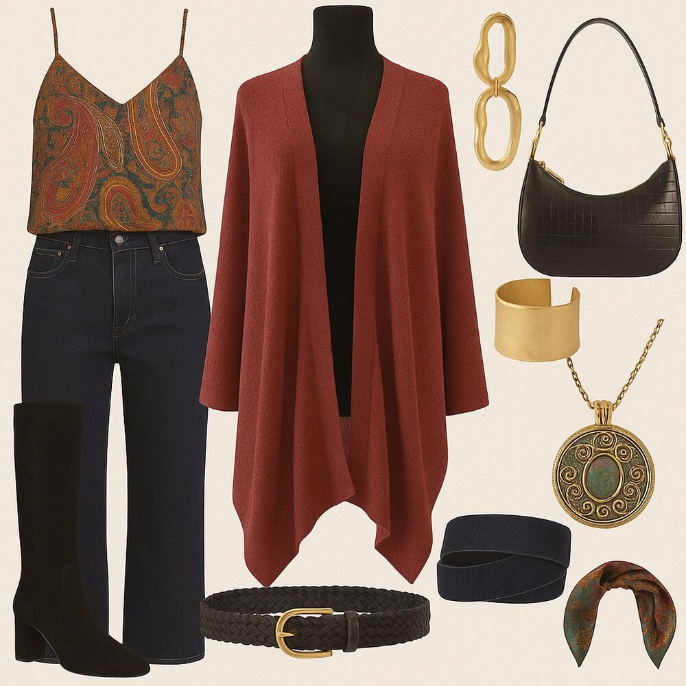 “One Wrap, Three Worlds: Bohemian, Cottagecore, Eclectic.”